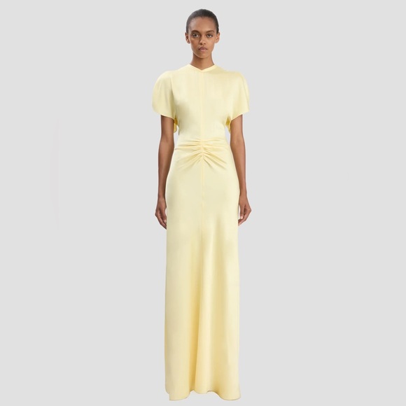Victoria Beckham Light Yellow Maxi Dress